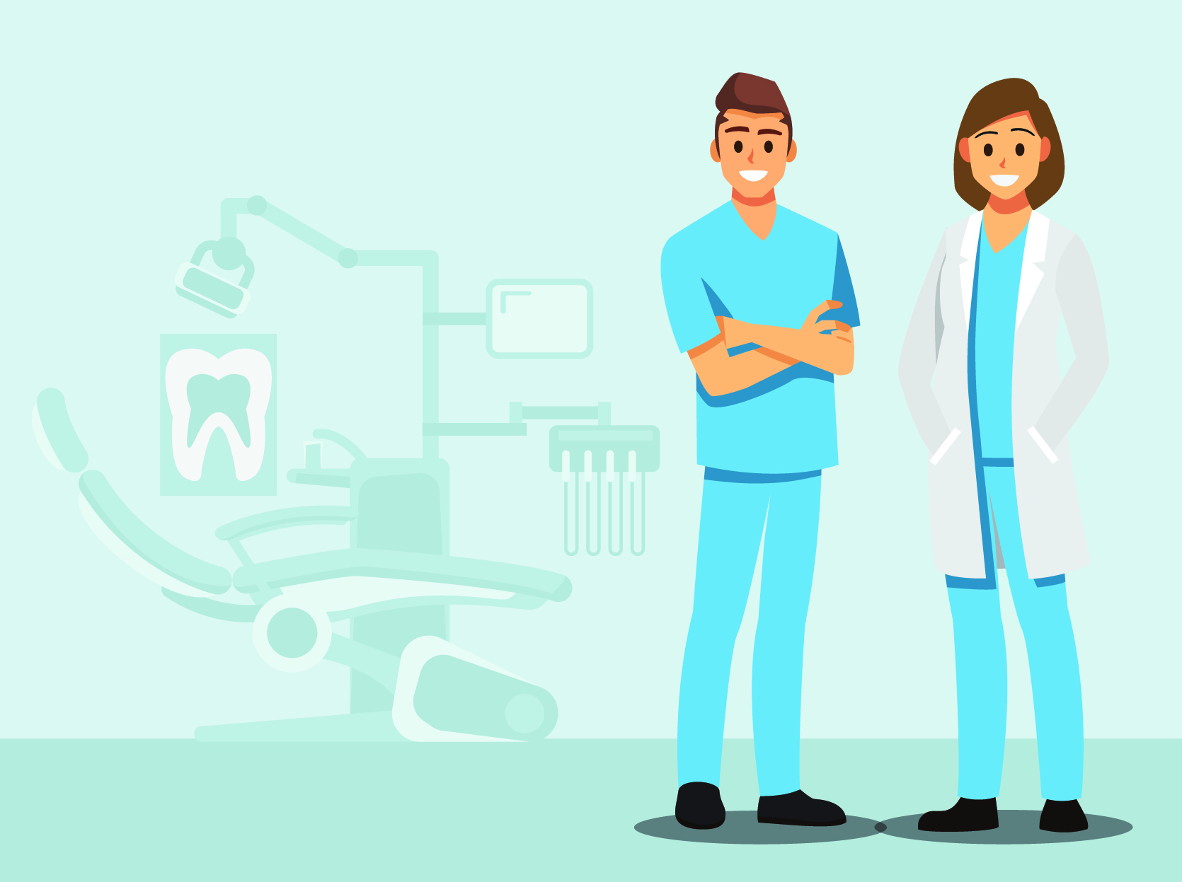 Dentists in dental office